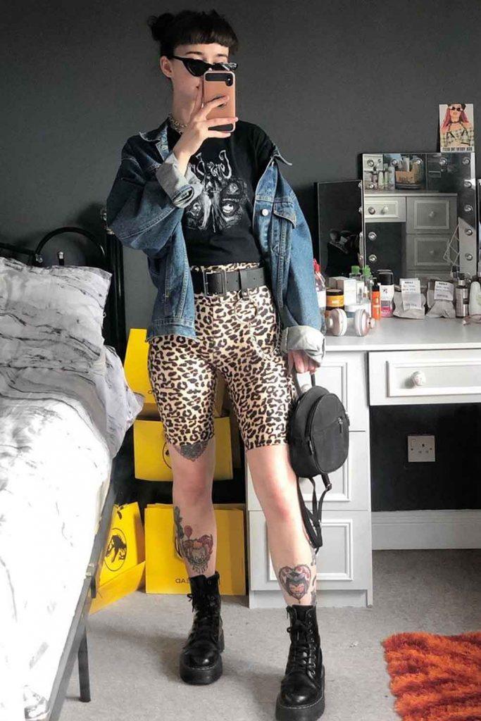 Outfit with Leopard Bike Shorts