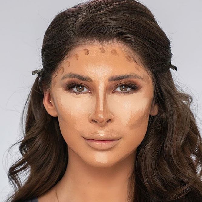 Easy Contouring Makeup Idea #bronzer