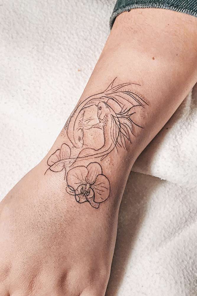 fish outline tattoo