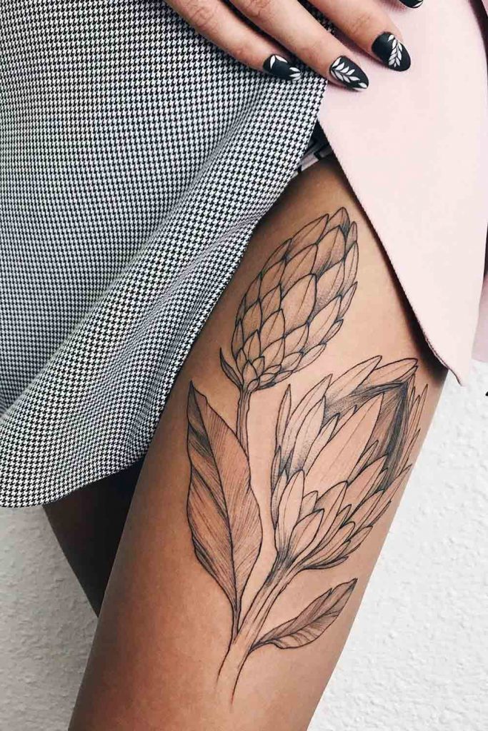 19 Attractive Thigh Tattoos For Women In 2023  Styles At Life