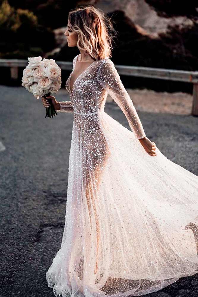 Translucent Crystal Wedding Dress #translucentdress #crystaldress