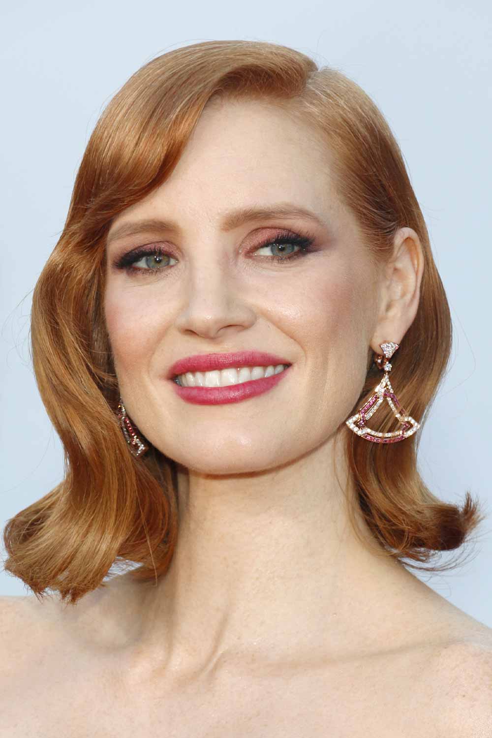Jessica Chastain with Red Wavy Bob