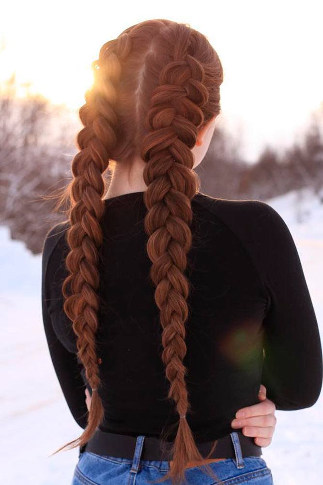 Long Dutch Braids Hairstyles #dutchbraids #longbraids