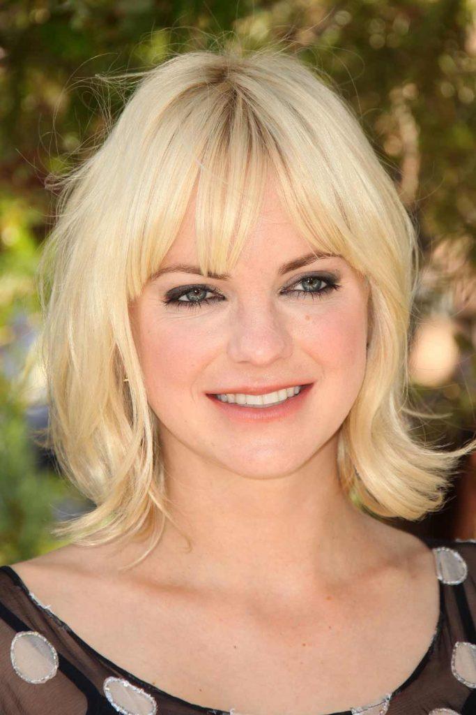 Anna Faris with Blonde Bob with Bangs