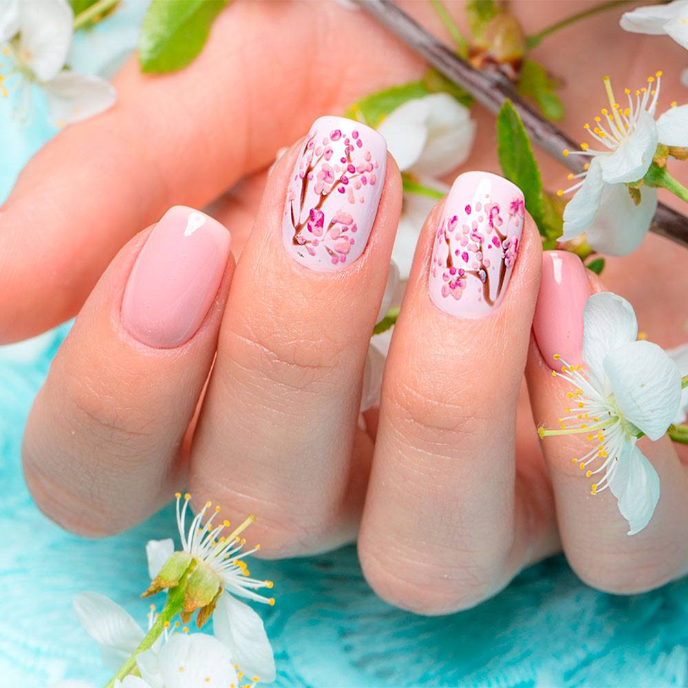 handpainted nail art - flower design. : r/NailArt