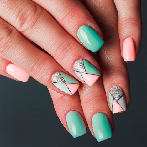 Minimalistic Spring Nail Art