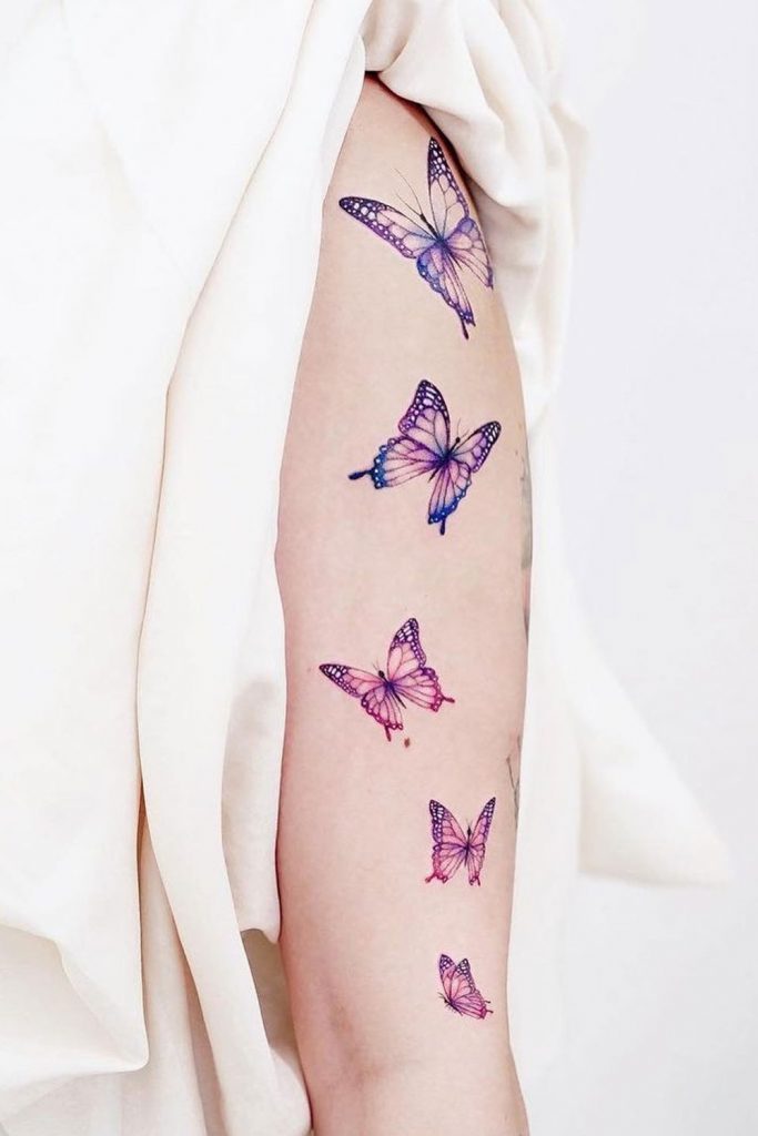 butterfly tattoos on forearm