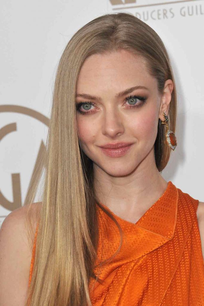 Amanda Seyfried with Long Warm Straight Layers