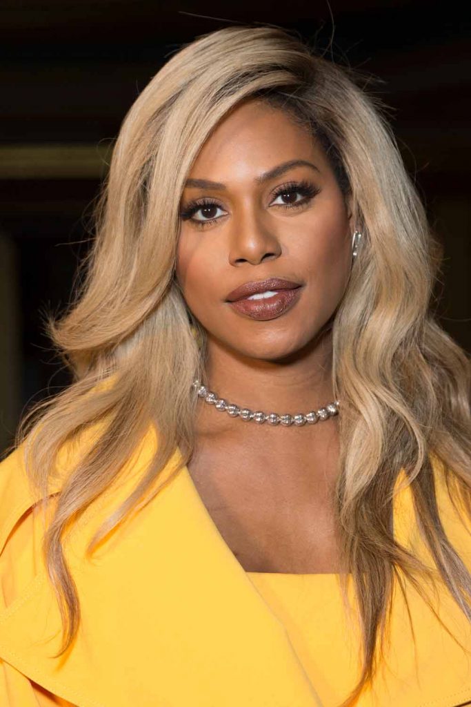 Laverne Cox Long Wavy Dirty Blonde Hair