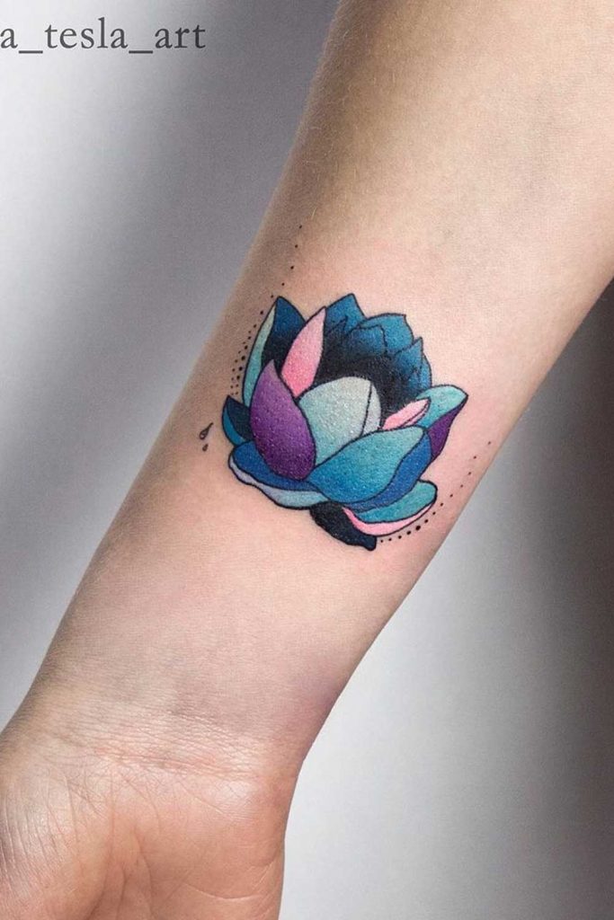 Lotus Flower Forearm Tattoo