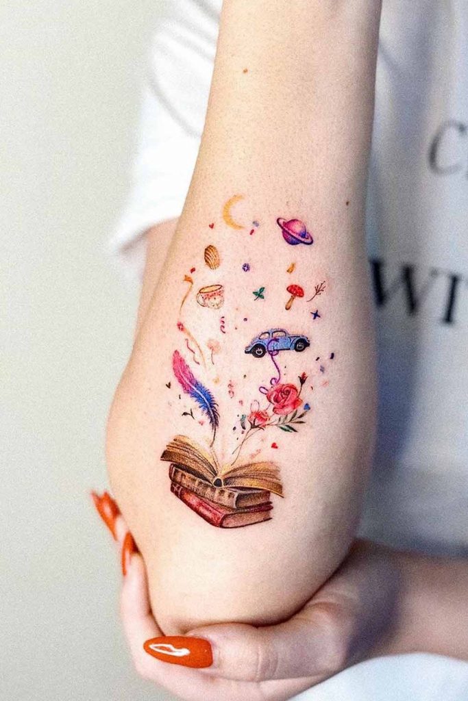 Book Inspiration Forearm Tattoo