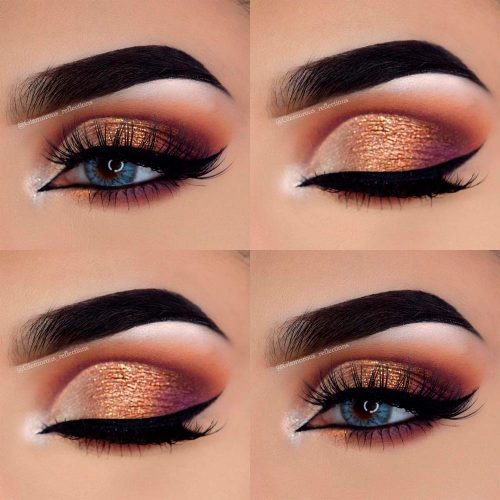 Smokey Makeup With Black Eyeliner