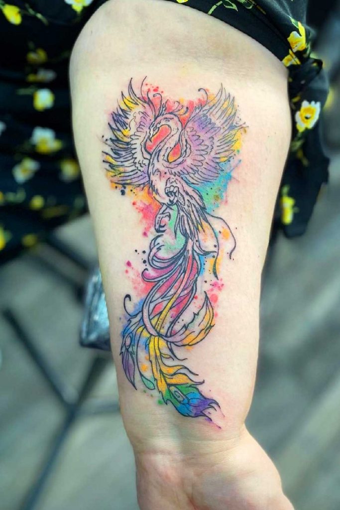 Arm Phoenix Tattoo Design
