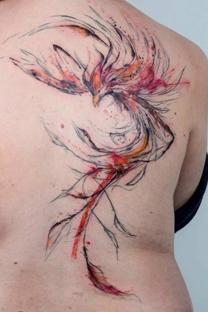 Phoenix Tattoo for a Back