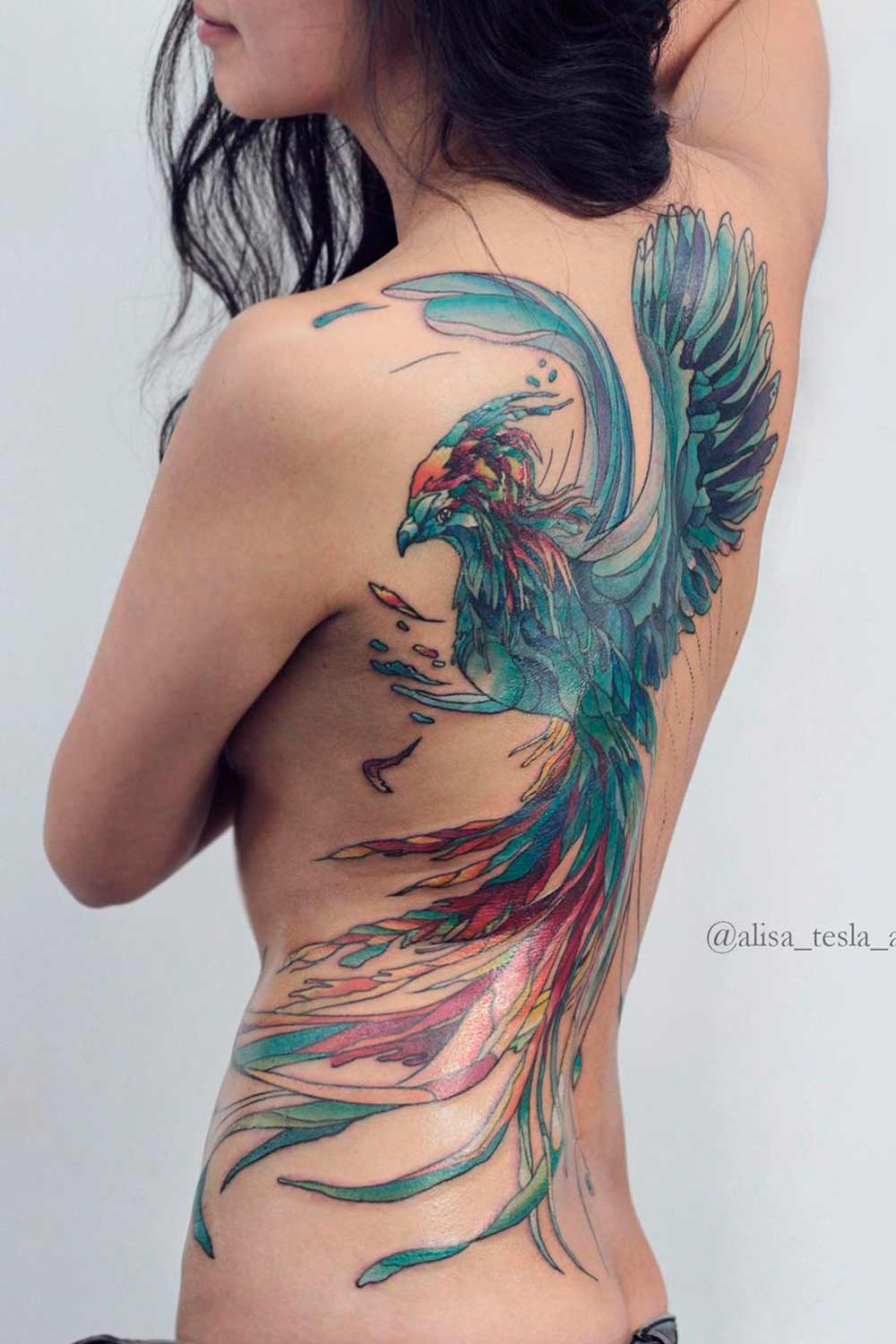 My Phoenix Bird 😍 finna be fye #backtattoos #foryou #fyp #tattoos | Back  Tattoo | TikTok