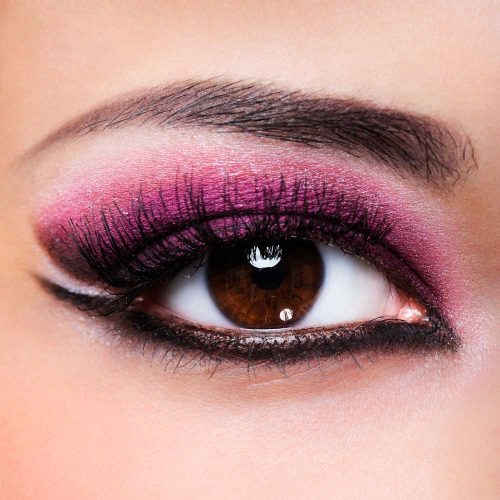 65 Pretty Eye Makeup Looks : brown glitter makeup look  Sparkly eye  makeup, Shimmer eye makeup, Glitter makeup looks