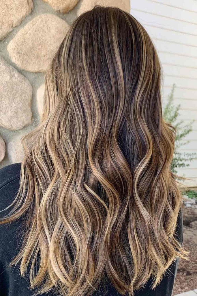 60 Hairstyles Featuring Dark Brown Hair with Highlights for 2023 | Balayage straight  hair, Long ombre hair, Brown hair with highlights