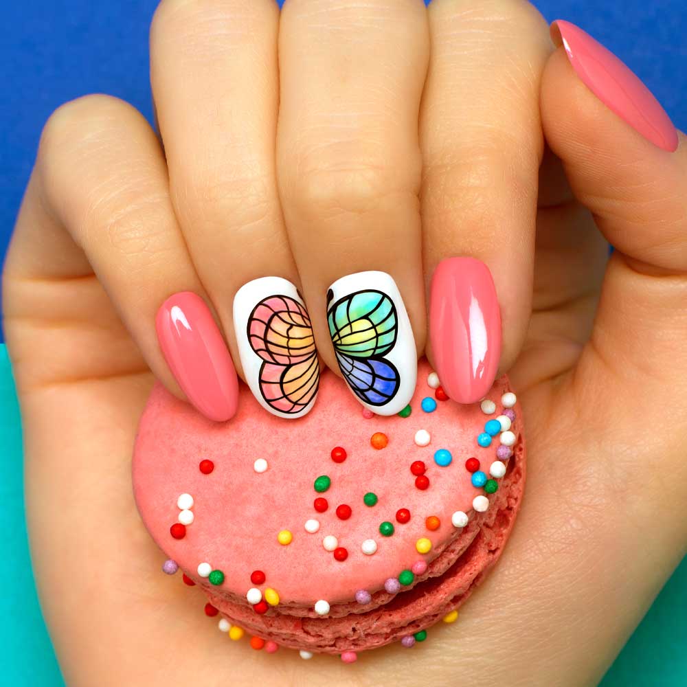 Bright Butterfly Nails Topped with Potent Symbolic Meaning - Glaminati