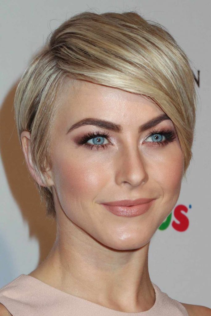 Julianne Hough with Blonde Side Pixie