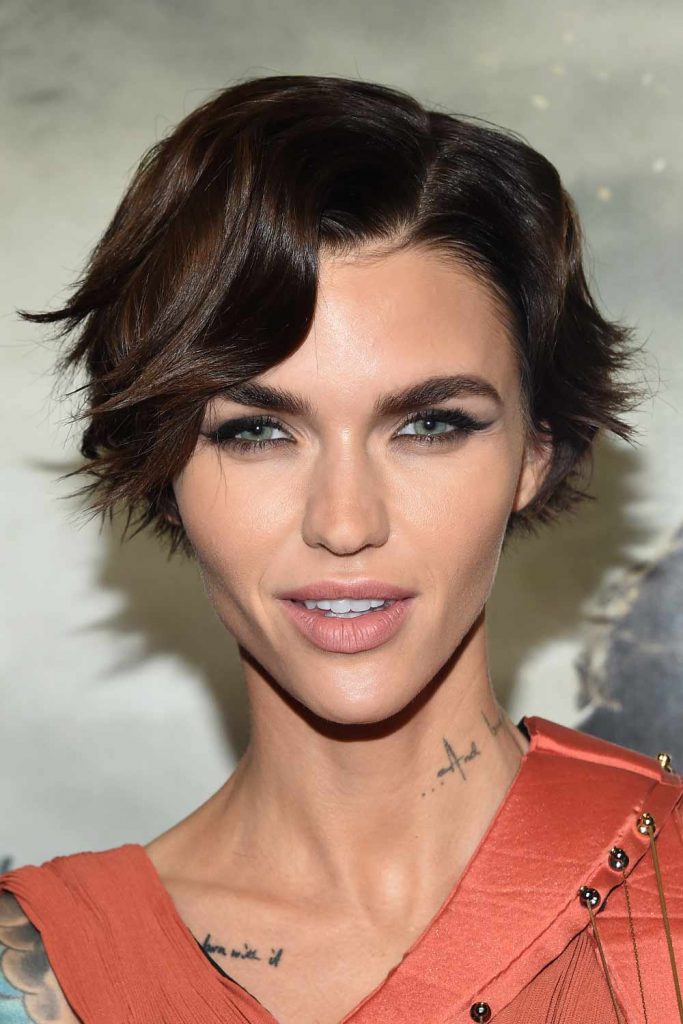 Ruby Rose Choppy Long Pixie