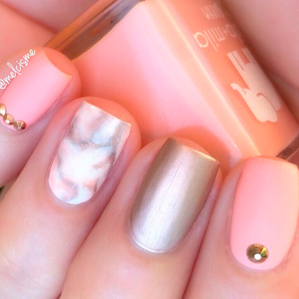 Rose Gold Nails Design