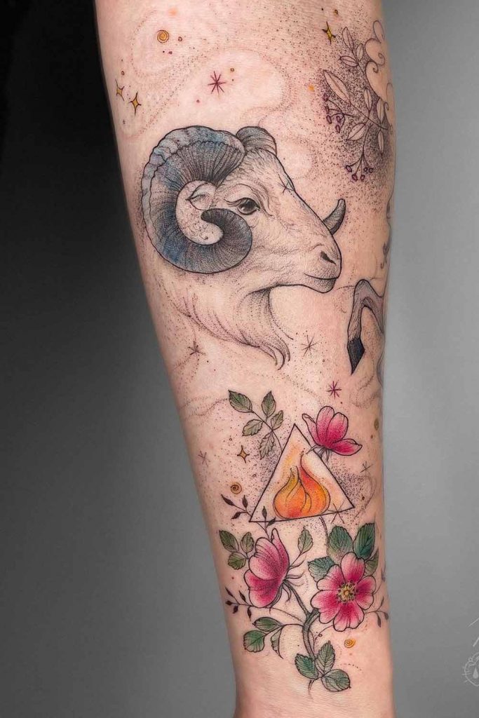 Best Aries tattoos | Aries tattoo, Taurus tattoos, Capricorn tattoo