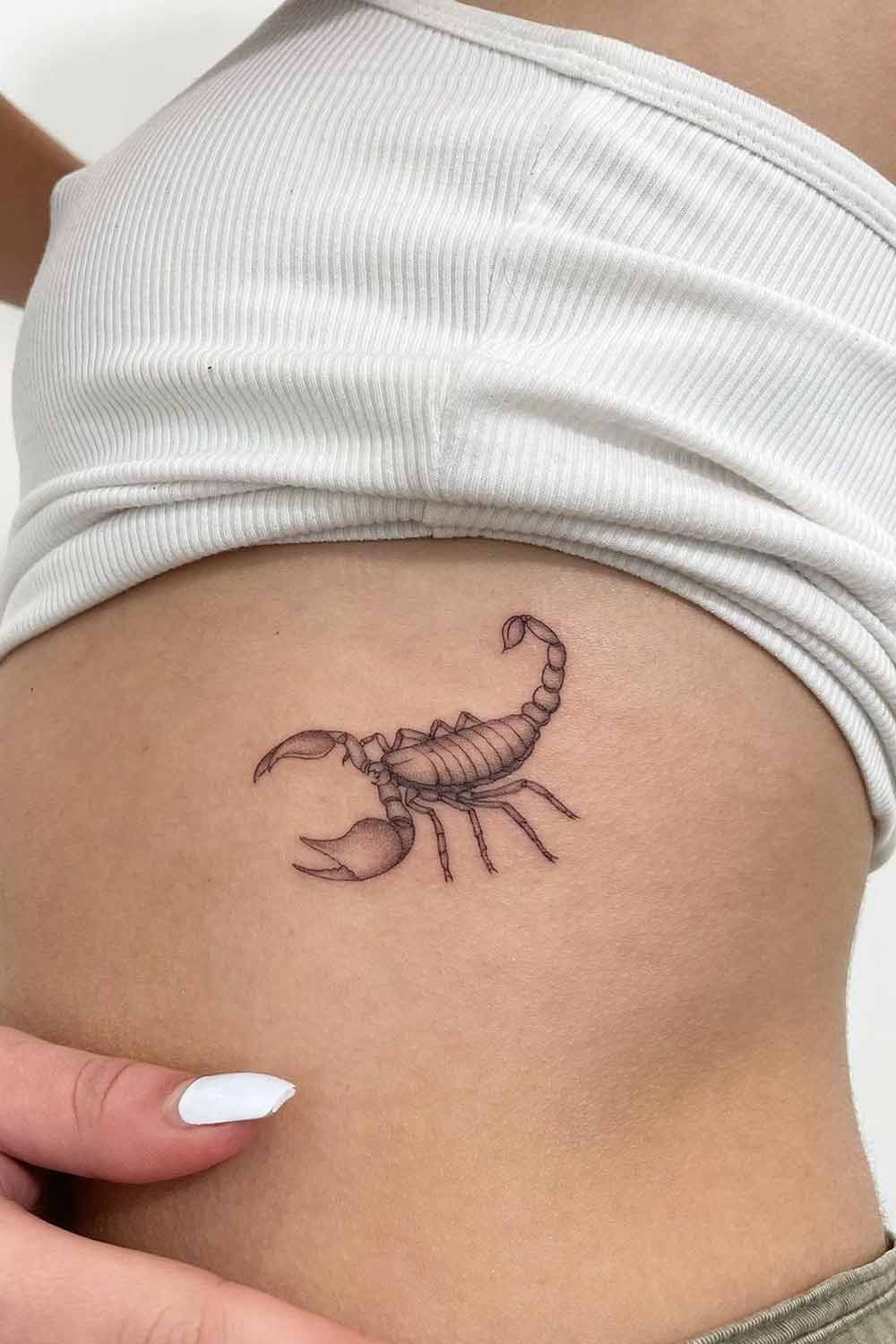 Scorpio Side Body Tattoo