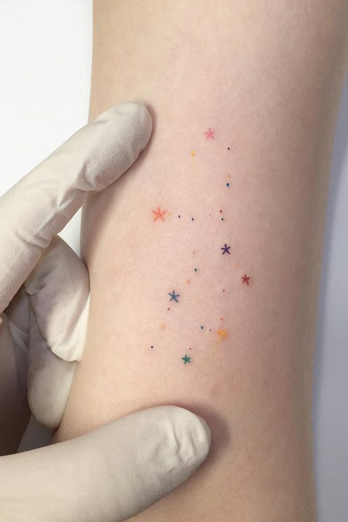 Virgo Constellation Tattoo Design