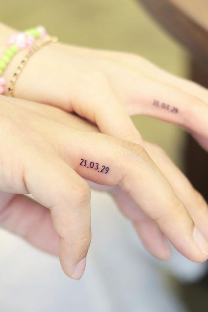 Special Date Hand Tattoo Design