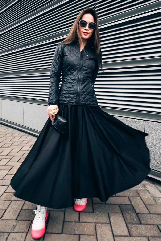How To Style Long Black Skirts