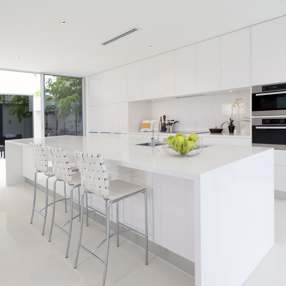 Big Space White Kitchen Design