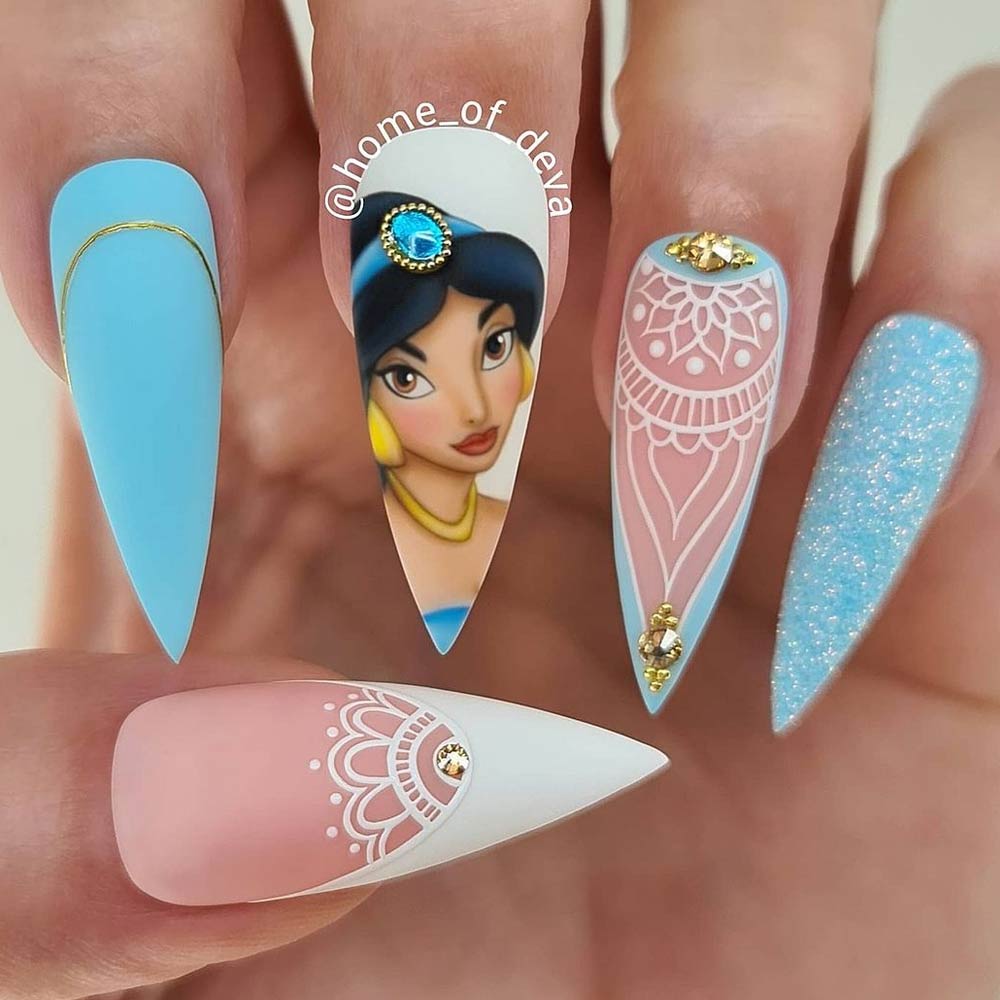 Jasmine Disney Nails