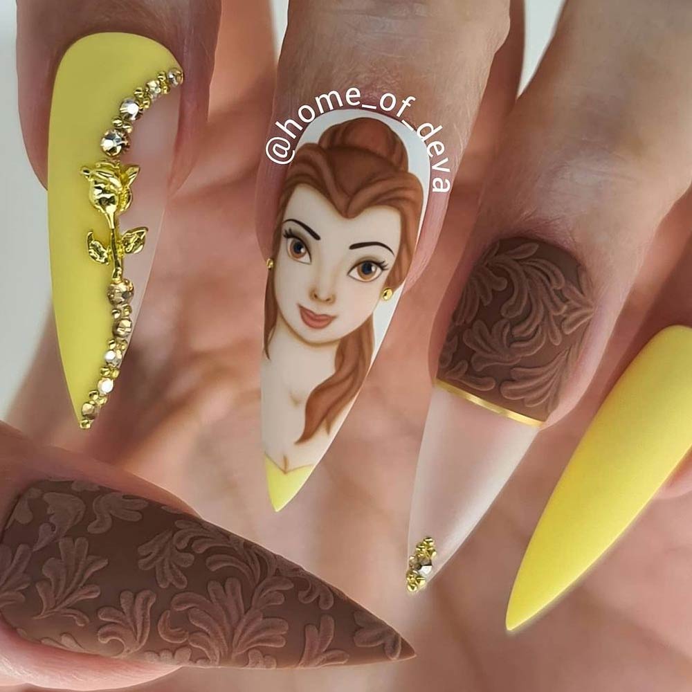 Beauty and The Beast Inspired Nails