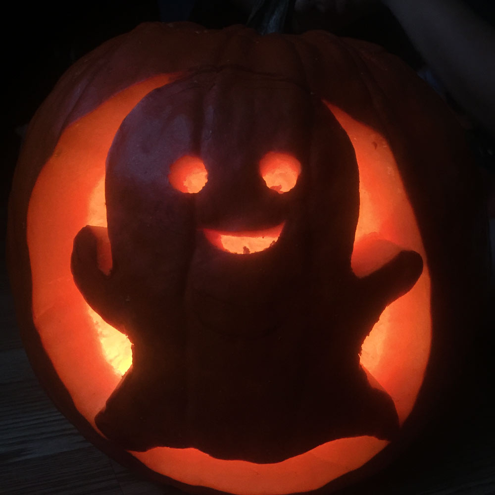 Cute Ghost Halloween Pumpkin