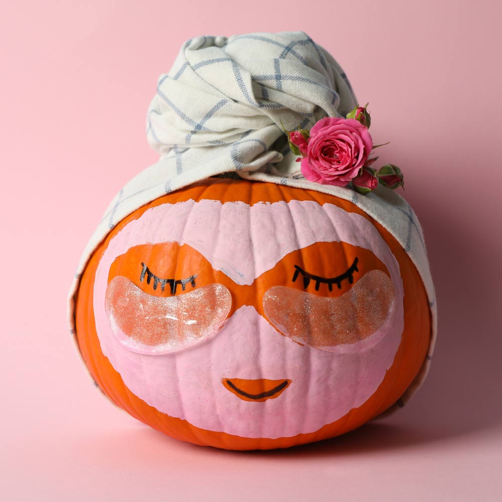 Cute Woman Face Halloween Pumpkin