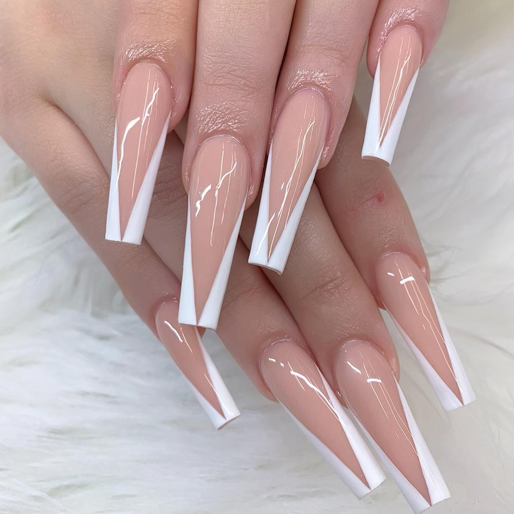 French Mani with Nude Nails
