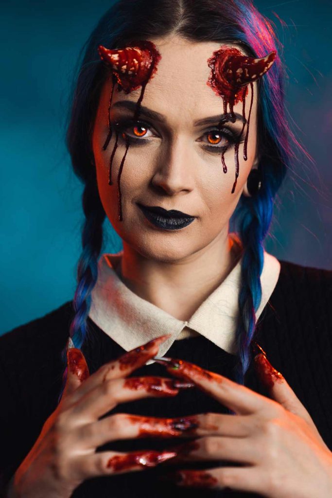 Bloody Devil Halloween Makeup