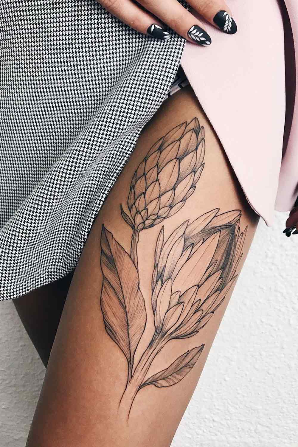 51 Top Thigh Tattoo Designs For Women  2023  Fabbon