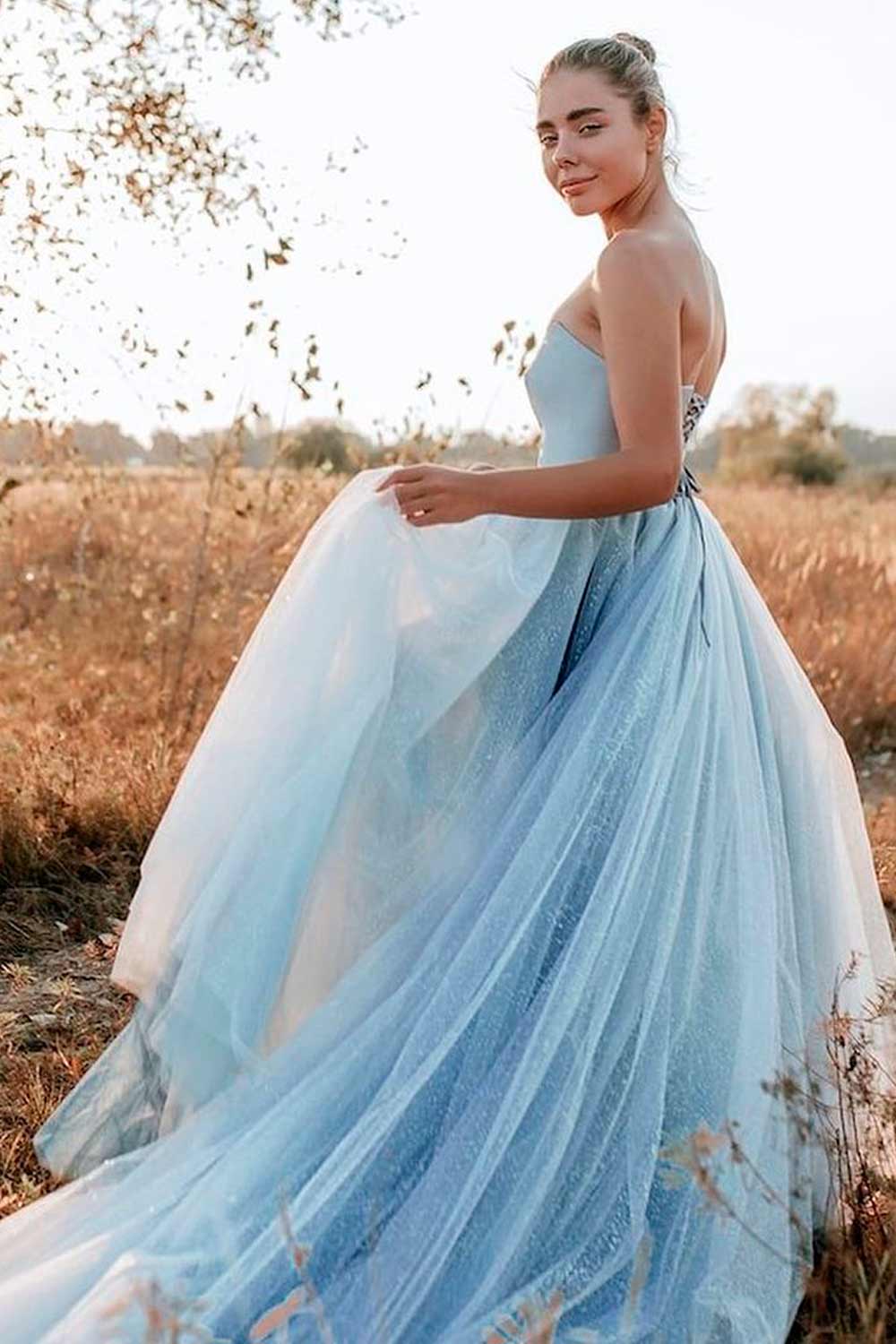 Dusty Blue Wedding Dress