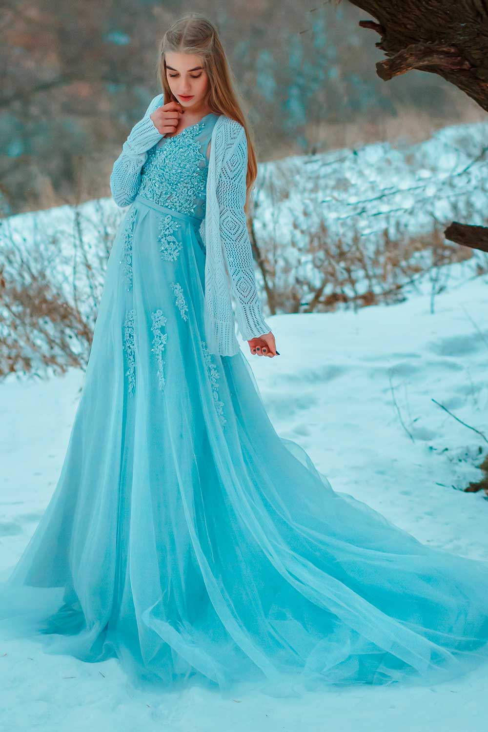 Beautiful blue hotsell wedding dresses