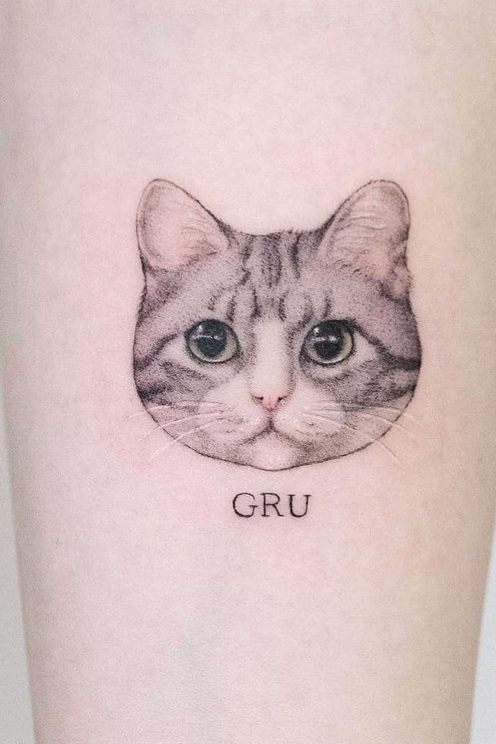 Black and White Cat Tattoo
