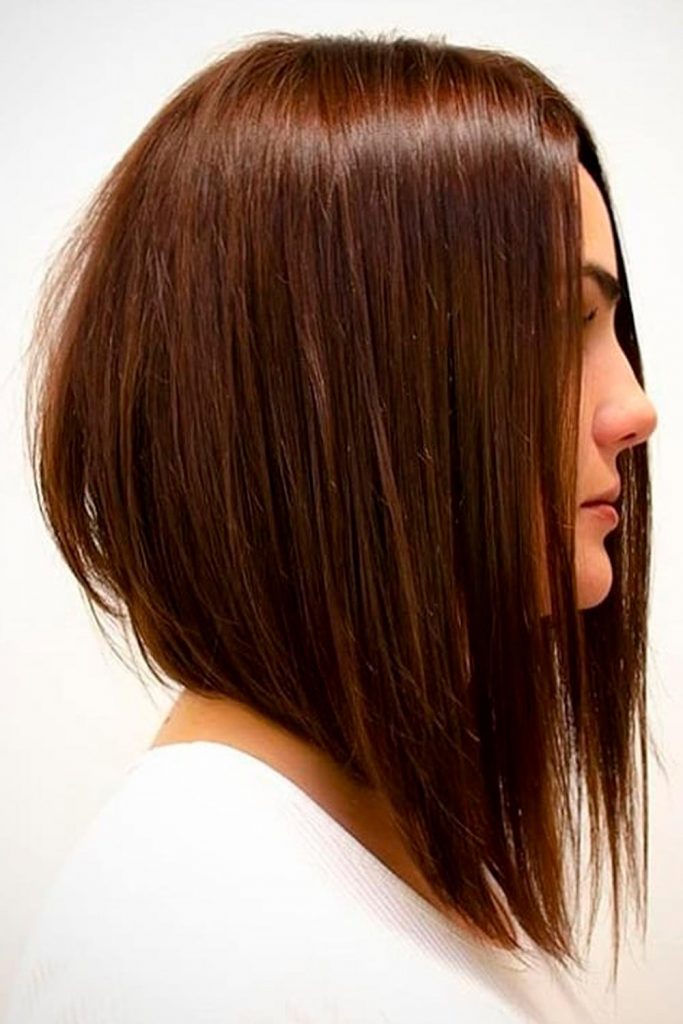 extra long angled bob haircut