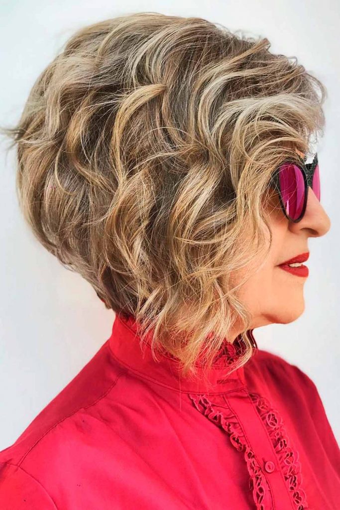 Inverted Bob Looks With Side Bangs For Wavy Hair