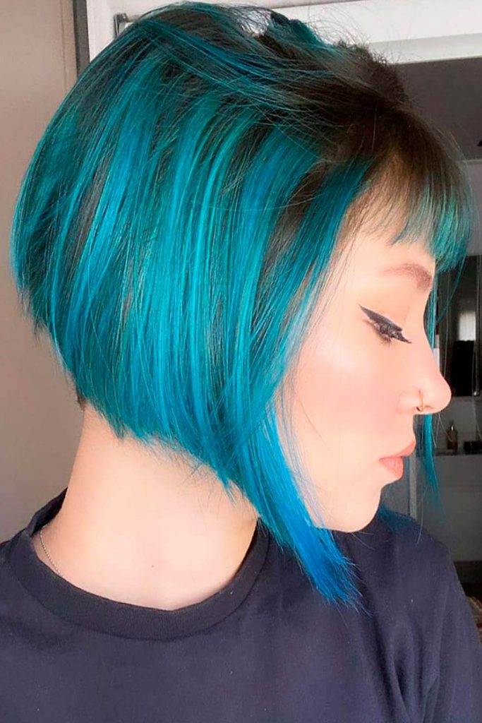 Brave Colored Inverted Bob