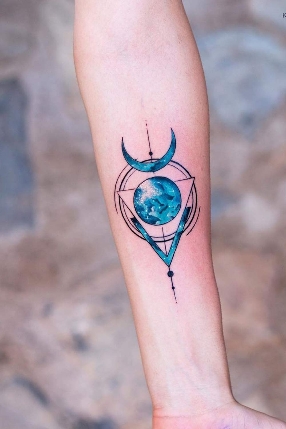 Moon and stars tattoo  Star tattoos Third eye tattoos Celestial tattoo