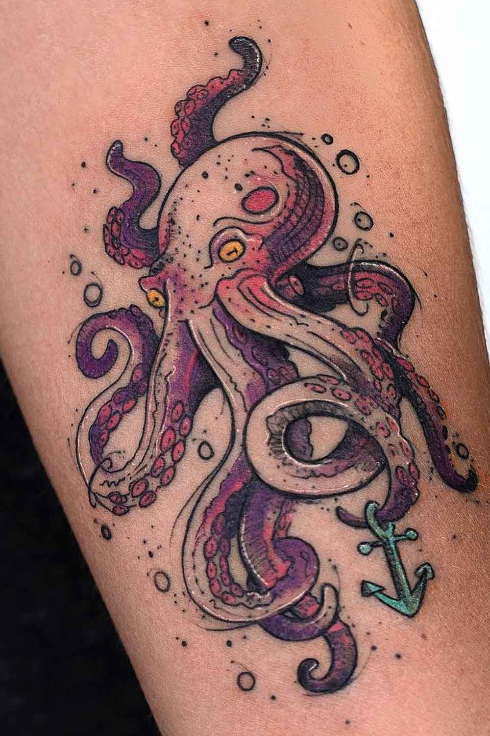 anchor octopus tattoos