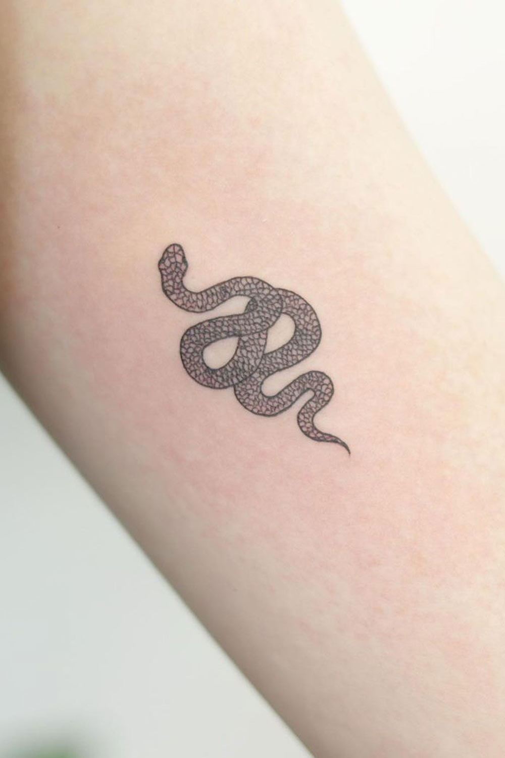 a black and white s - shaped snake tattoo design, an | Stable Diffusion