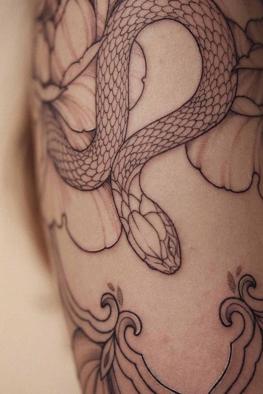 Snake Leg Abstract Tattoo by Sasha Unisex