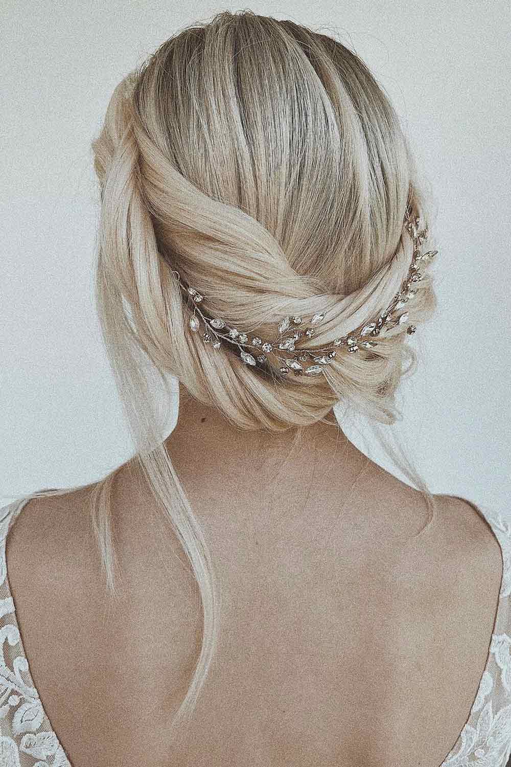Updo with Fishtail Braid and Accessory