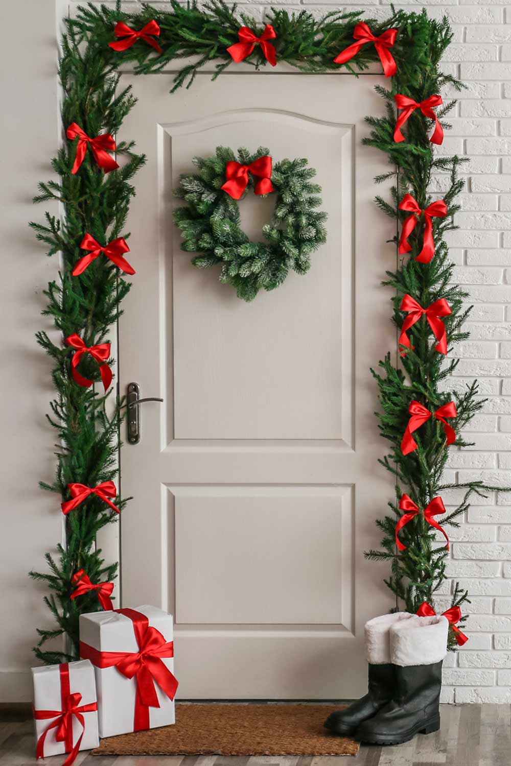 Christmas Decoration for Door with a Wreath